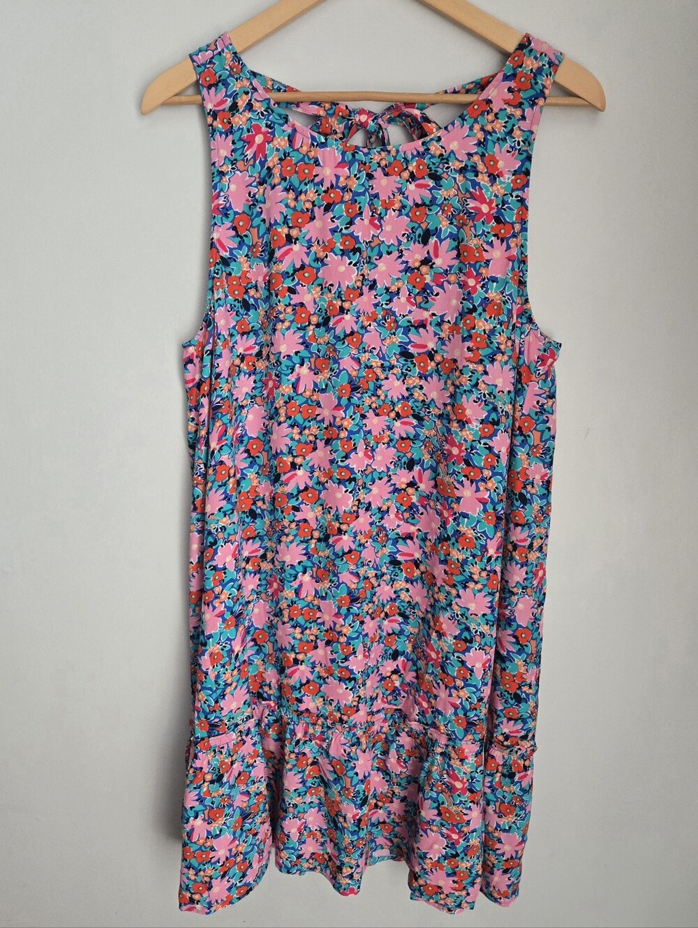 New LOFT Sleeveless Pink Floral Viscose Summer Dress